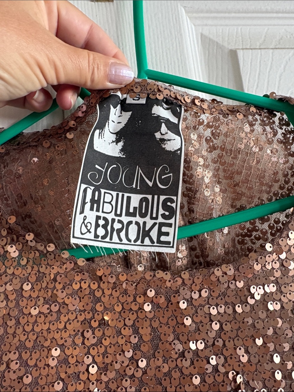 Young Fabulous & Broke Gold Sequin Tank - Picture 3 of 6